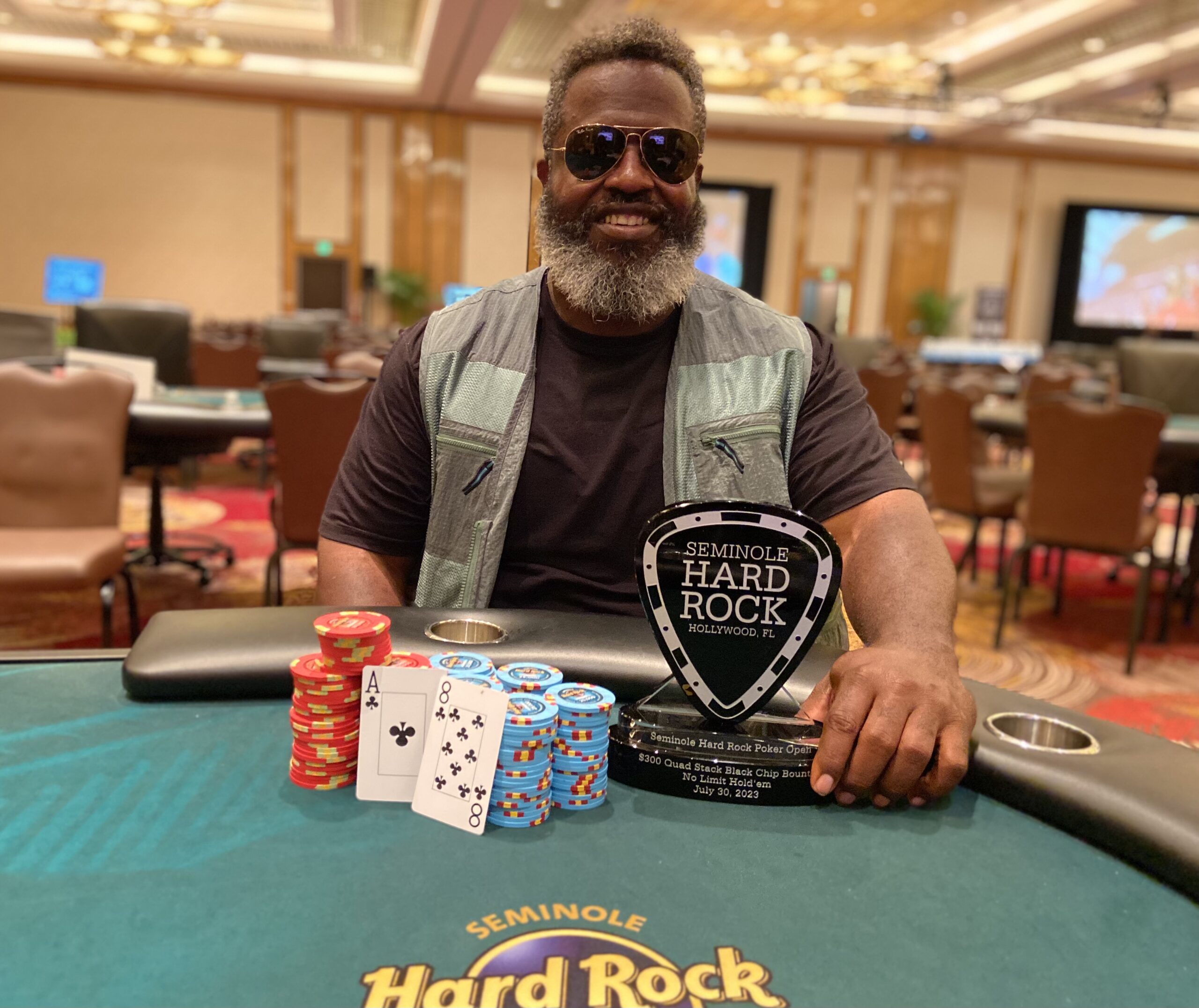Antuan Bunkley Wins Event 15 of the 2023 Seminole Acid Rock Poker Open in Four-Way Deal for $8,239